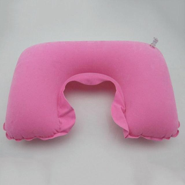 Functional U-Shape Travel Pillow For Airplane Inflatable Neck Pillow Travel Accessories Comfortable Sleep Pillows Inflatable Neck Pillow Inflatable U Shaped Travel Pillow Car Head Neck Rest Air Cushion For Travel Neck Pillow