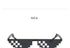 Funny Mosaic Sunglasses For Women New Elegant Vintage Small Frame Glasses For Lady New Retro Shape Metal Design Sunglasses, Men Women Glass 8 Bit Pixel Mosaic Glasses Photo Props Unisex Sunglass