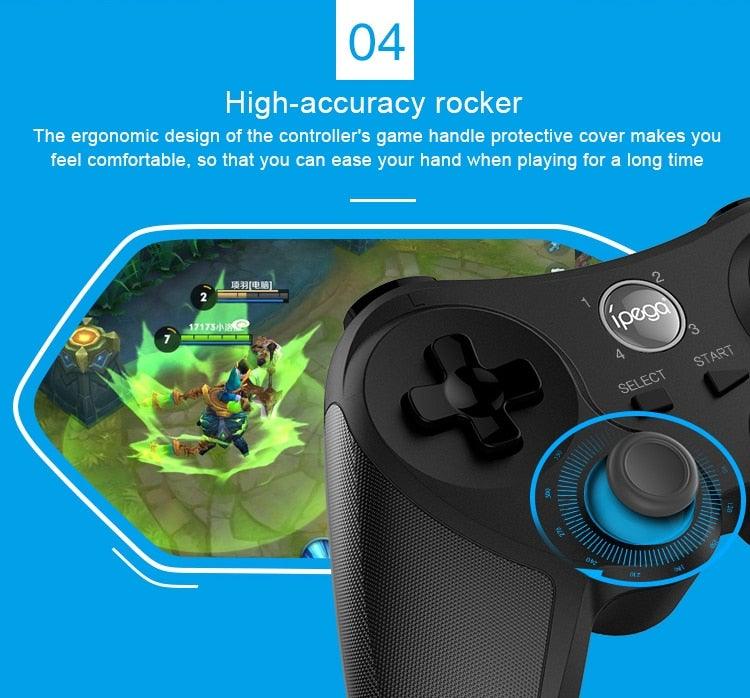 Gamepad Wireless Bluetooth Mobile Game Controller Joystick For Phone Android iOS PC Mobile Game Controller, Wireless Bluetooth Gamepad Joystick Multimedia Game Controller Compatible with Android Perfect for The Most Games