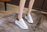Genuine Leather Women Platform Sneakers Autumn Fashion Sports Little White Shoes Platform Flats Casual Lace Up Woman Comfort Walking Sneakers