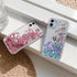 Glitter Love Heart Case For iPhone 13 12 11 Pro Max XS Max XR 7 8 Plus SE Clear Dynamic Case Soft Flowing Glitter Luxury Pretty Bumper Heavy Duty Cute Love Heart Shockproof Case