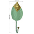 Green Gold Single Leaf Hanging Coat Hook Mini Wall Key Hook Home Decoration Modern Home Hanger Leaf Shape Coat Hooks Wall Mounted Hooks
