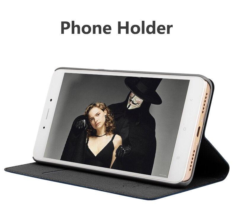 Hand Made For Xiaomi Redmi Note 8 7 6 5 4x 5a Redmi 5 Plus K20 7 6a 6 Pro Y1 3s 4 Pro 4a 5a Leather Case PU Flip Cover Card Slot Full Body Shockproof Stand Flip Wallet Case Cover with Card Holder