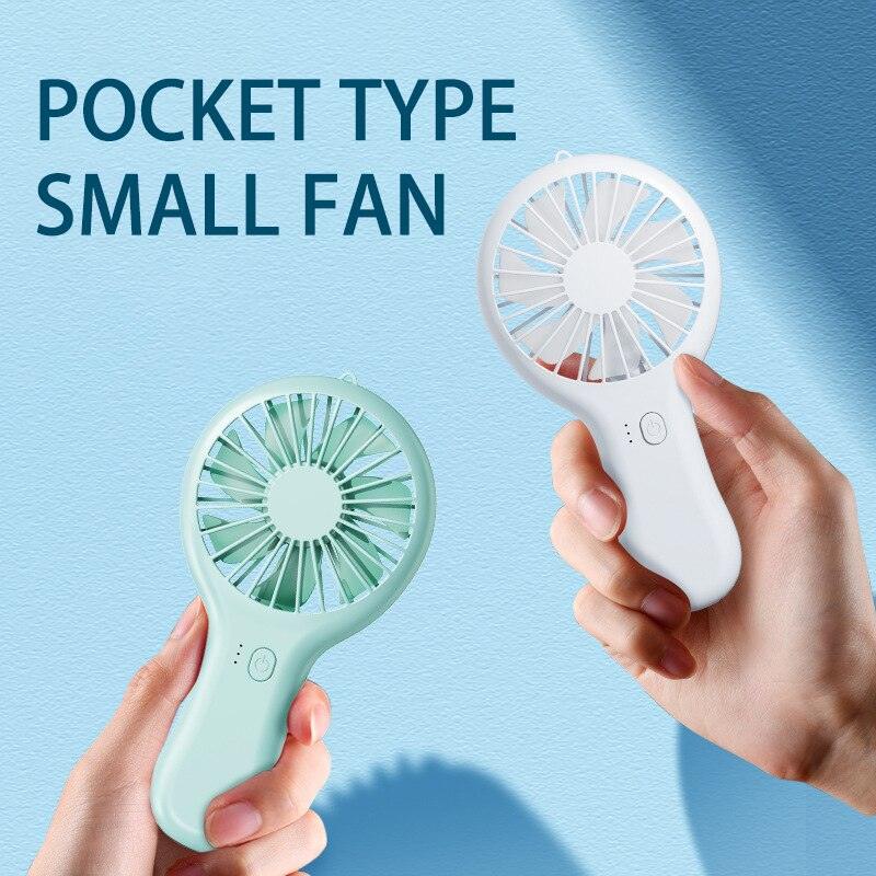 Handheld Small Fan Cooler Portable Small USB Charging Fan Mini Silent Charging Desk Dormitory Office Student Gifts Long Endurance Rechargeable Personal Fan for Kids Girls Women Men Home Office Indoor Outdoor Travel