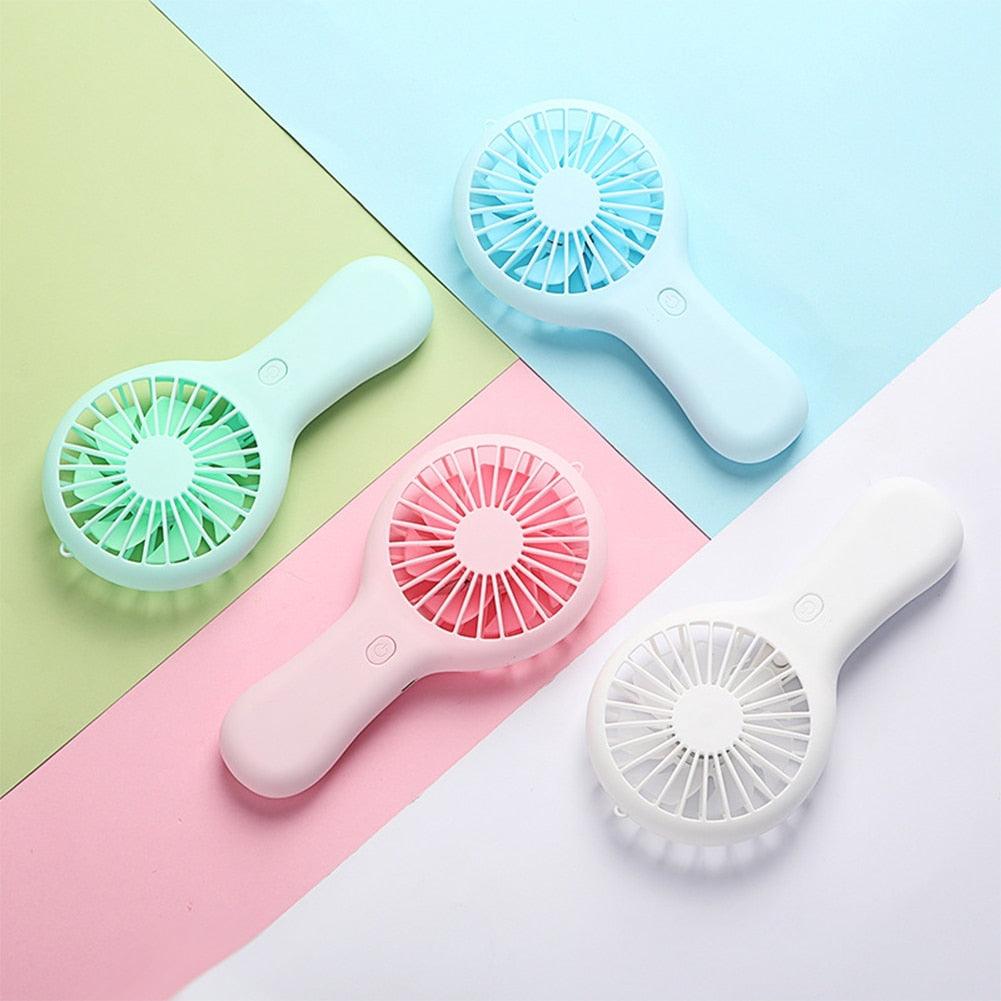 Handheld Small Fan Cooler Portable Small USB Charging Fan Mini Silent Charging Desk Dormitory Office Student Gifts Long Endurance Rechargeable Personal Fan for Kids Girls Women Men Home Office Indoor Outdoor Travel