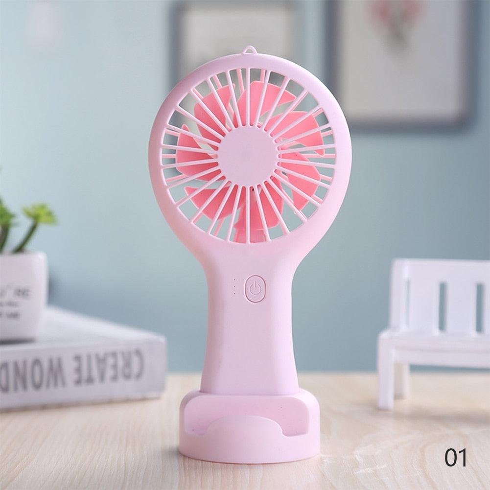 Handheld Small Fan Cooler Portable Small USB Charging Fan Mini Silent Charging Desk Dormitory Office Student Gifts Long Endurance Rechargeable Personal Fan for Kids Girls Women Men Home Office Indoor Outdoor Travel