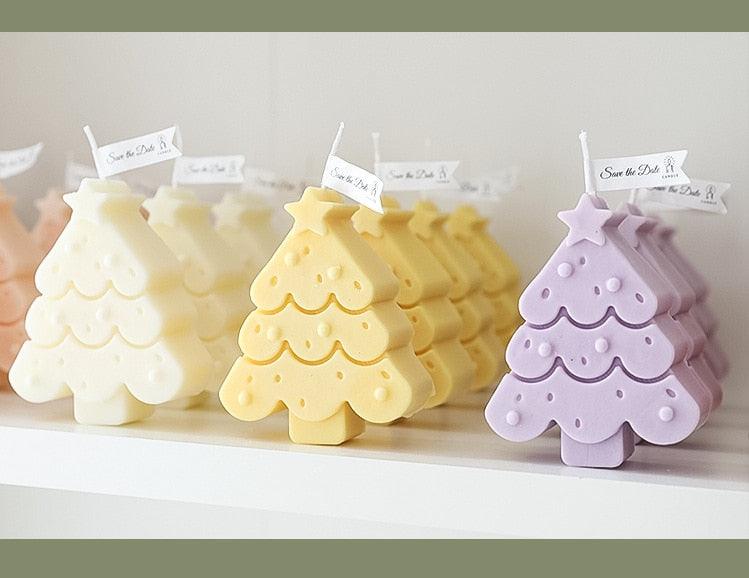 Handmade Creative Christmas Tree Scented Candles Christmas Tree Candles Christmas Gifts For Women Mom Girlfriend Christmas Scented Candles Home Decor Christmas Novelty Scented Candles Seasonal Celebration Candle Decoration Candle Gift