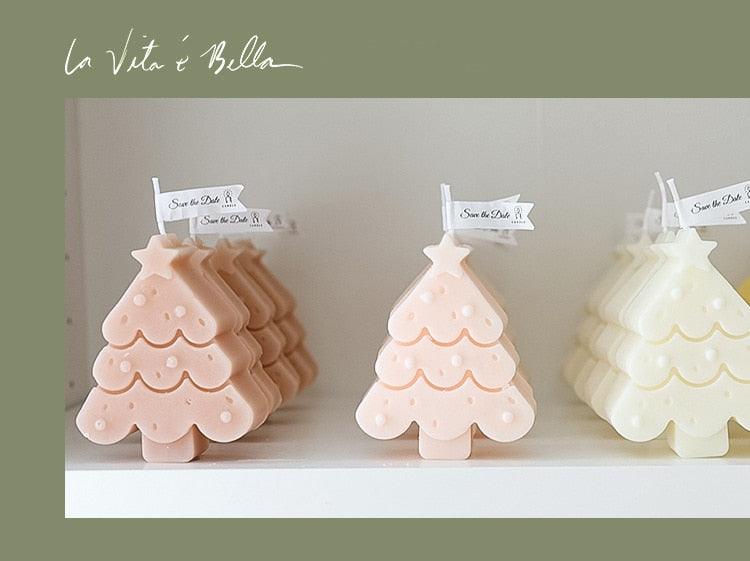 Handmade Creative Christmas Tree Scented Candles Christmas Tree Candles Christmas Gifts For Women Mom Girlfriend Christmas Scented Candles Home Decor Christmas Novelty Scented Candles Seasonal Celebration Candle Decoration Candle Gift