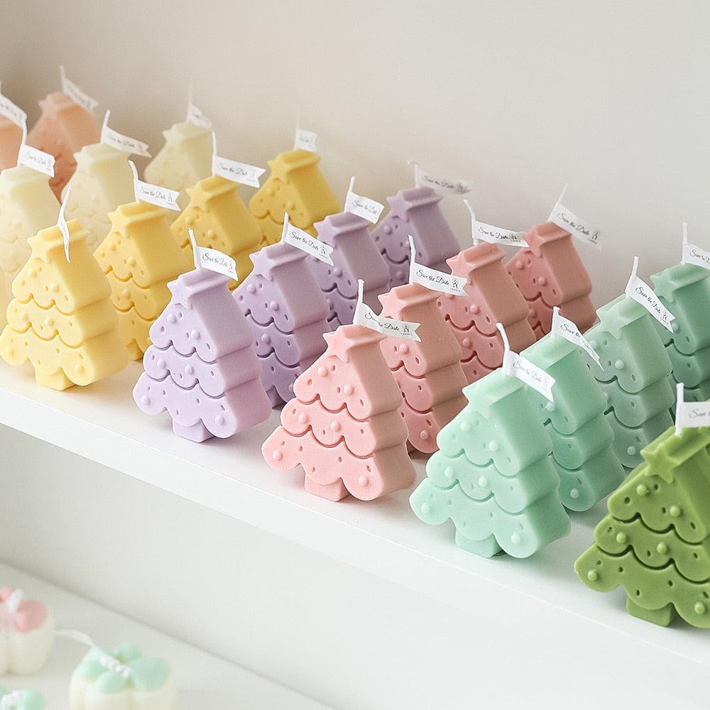 Handmade Creative Christmas Tree Scented Candles Christmas Tree Candles Christmas Gifts For Women Mom Girlfriend Christmas Scented Candles Home Decor Christmas Novelty Scented Candles Seasonal Celebration Candle Decoration Candle Gift