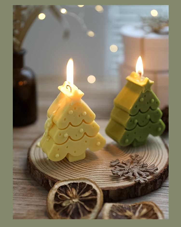 Handmade Creative Christmas Tree Scented Candles Christmas Tree Candles Christmas Gifts For Women Mom Girlfriend Christmas Scented Candles Home Decor Christmas Novelty Scented Candles Seasonal Celebration Candle Decoration Candle Gift