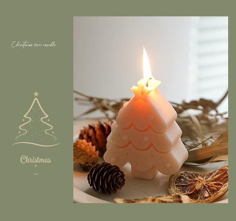Handmade Creative Christmas Tree Scented Candles Christmas Tree Candles Christmas Gifts For Women Mom Girlfriend Christmas Scented Candles Home Decor Christmas Novelty Scented Candles Seasonal Celebration Candle Decoration Candle Gift