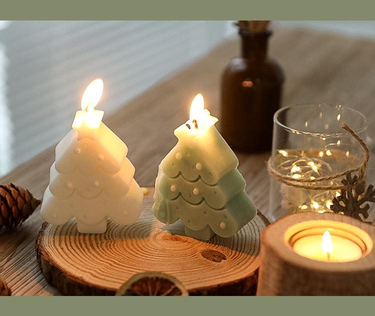Handmade Creative Christmas Tree Scented Candles Christmas Tree Candles Christmas Gifts For Women Mom Girlfriend Christmas Scented Candles Home Decor Christmas Novelty Scented Candles Seasonal Celebration Candle Decoration Candle Gift