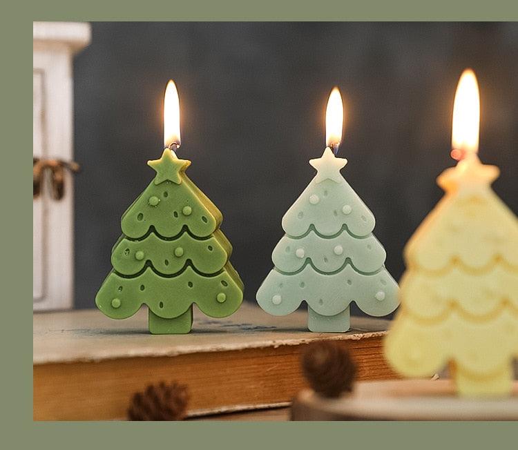 Handmade Creative Christmas Tree Scented Candles Christmas Tree Candles Christmas Gifts For Women Mom Girlfriend Christmas Scented Candles Home Decor Christmas Novelty Scented Candles Seasonal Celebration Candle Decoration Candle Gift