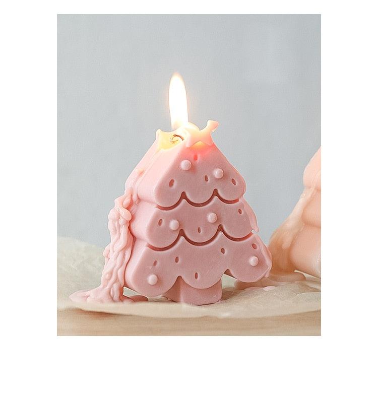 Handmade Creative Christmas Tree Scented Candles Christmas Tree Candles Christmas Gifts For Women Mom Girlfriend Christmas Scented Candles Home Decor Christmas Novelty Scented Candles Seasonal Celebration Candle Decoration Candle Gift