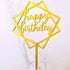 Happy Birthday Love Flag Cake Topper Happy Birthday Cake Toppers Cake Topper Birthday Cake Topper Double Sided For Anniversaries And Parties Silver Acrylic Letter Gold Silver Cake Top Flag Decoration for Birthday Party Wedding Supplies