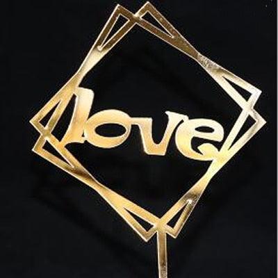 Happy Birthday Love Flag Cake Topper Happy Birthday Cake Toppers Cake Topper Birthday Cake Topper Double Sided For Anniversaries And Parties Silver Acrylic Letter Gold Silver Cake Top Flag Decoration for Birthday Party Wedding Supplies