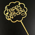 Happy Birthday Love Flag Cake Topper Happy Birthday Cake Toppers Cake Topper Birthday Cake Topper Double Sided For Anniversaries And Parties Silver Acrylic Letter Gold Silver Cake Top Flag Decoration for Birthday Party Wedding Supplies