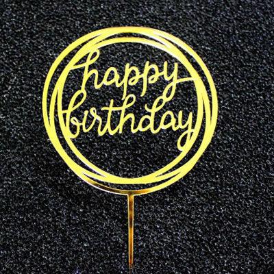 Happy Birthday Love Flag Cake Topper Happy Birthday Cake Toppers Cake Topper Birthday Cake Topper Double Sided For Anniversaries And Parties Silver Acrylic Letter Gold Silver Cake Top Flag Decoration for Birthday Party Wedding Supplies