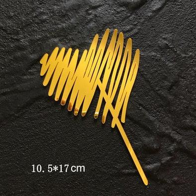 Happy Birthday Love Flag Cake Topper Happy Birthday Cake Toppers Cake Topper Birthday Cake Topper Double Sided For Anniversaries And Parties Silver Acrylic Letter Gold Silver Cake Top Flag Decoration for Birthday Party Wedding Supplies