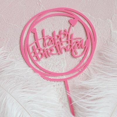 Happy Birthday Love Flag Cake Topper Happy Birthday Cake Toppers Cake Topper Birthday Cake Topper Double Sided For Anniversaries And Parties Silver Acrylic Letter Gold Silver Cake Top Flag Decoration for Birthday Party Wedding Supplies