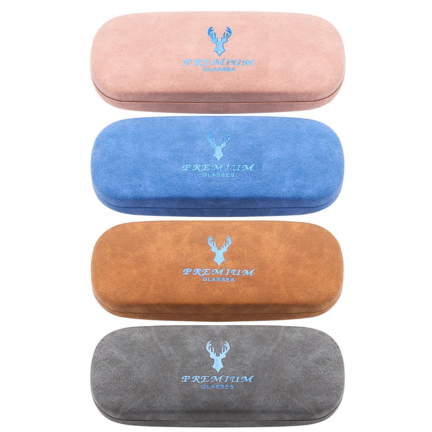 Hard Shell Eyeglasses Case Vintage Waterproof Reading Glasses Box Velvet Glasses Protective Case Unisex Hard Shell Eyeglasses Case Portable Black Glasses Protective Case Christmas Birthday Present