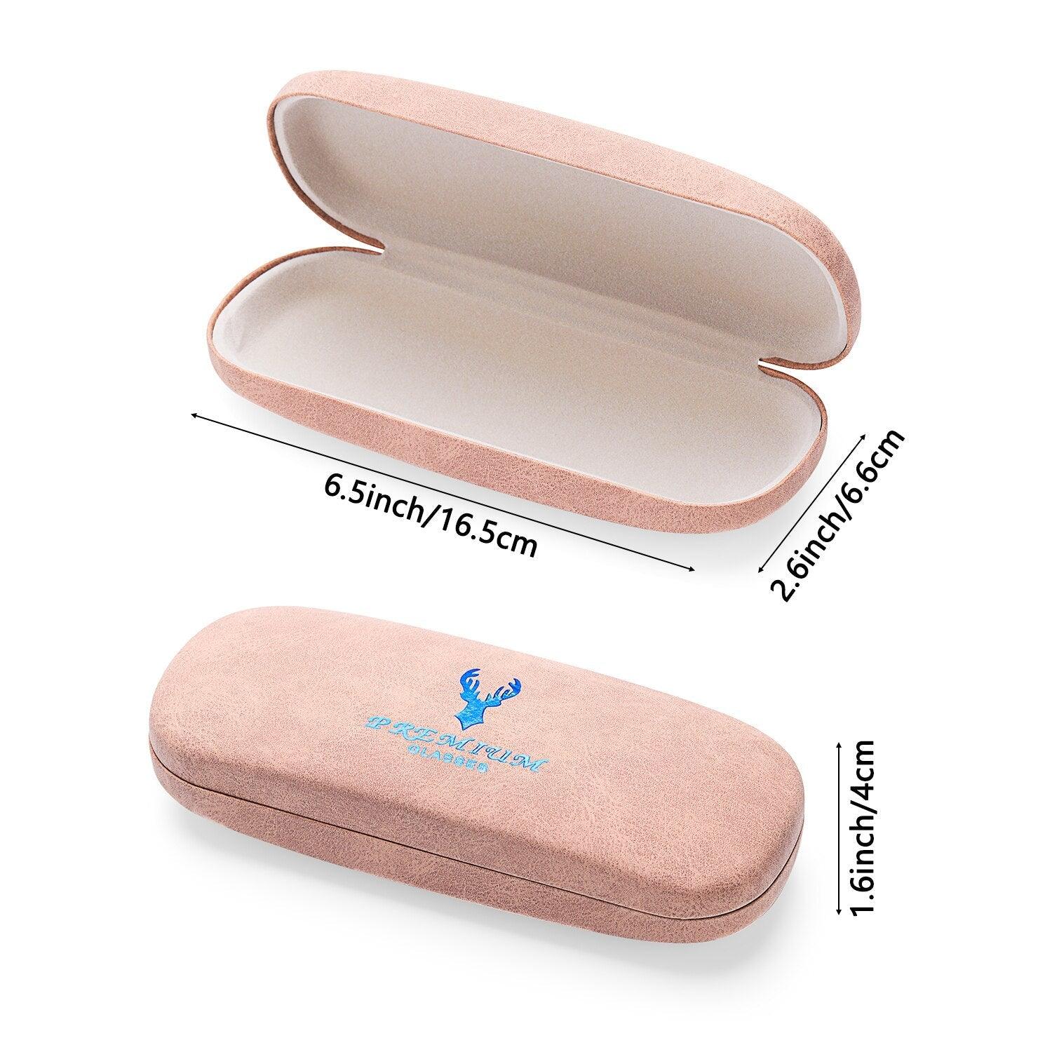 Hard Shell Eyeglasses Case Vintage Waterproof Reading Glasses Box Velvet Glasses Protective Case Unisex Hard Shell Eyeglasses Case Portable Black Glasses Protective Case Christmas Birthday Present