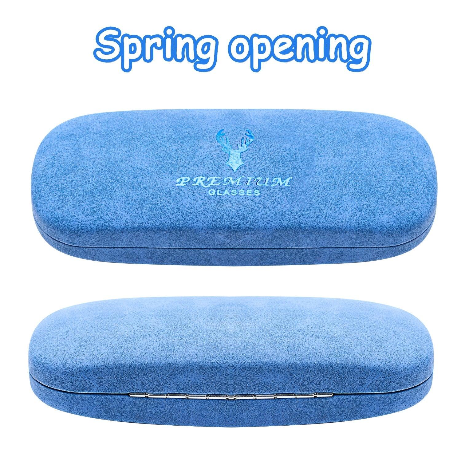 Hard Shell Eyeglasses Case Vintage Waterproof Reading Glasses Box Velvet Glasses Protective Case Unisex Hard Shell Eyeglasses Case Portable Black Glasses Protective Case Christmas Birthday Present