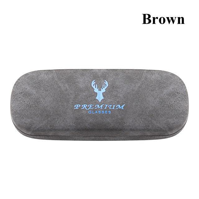 Hard Shell Eyeglasses Case Vintage Waterproof Reading Glasses Box Velvet Glasses Protective Case Unisex Hard Shell Eyeglasses Case Portable Black Glasses Protective Case Christmas Birthday Present