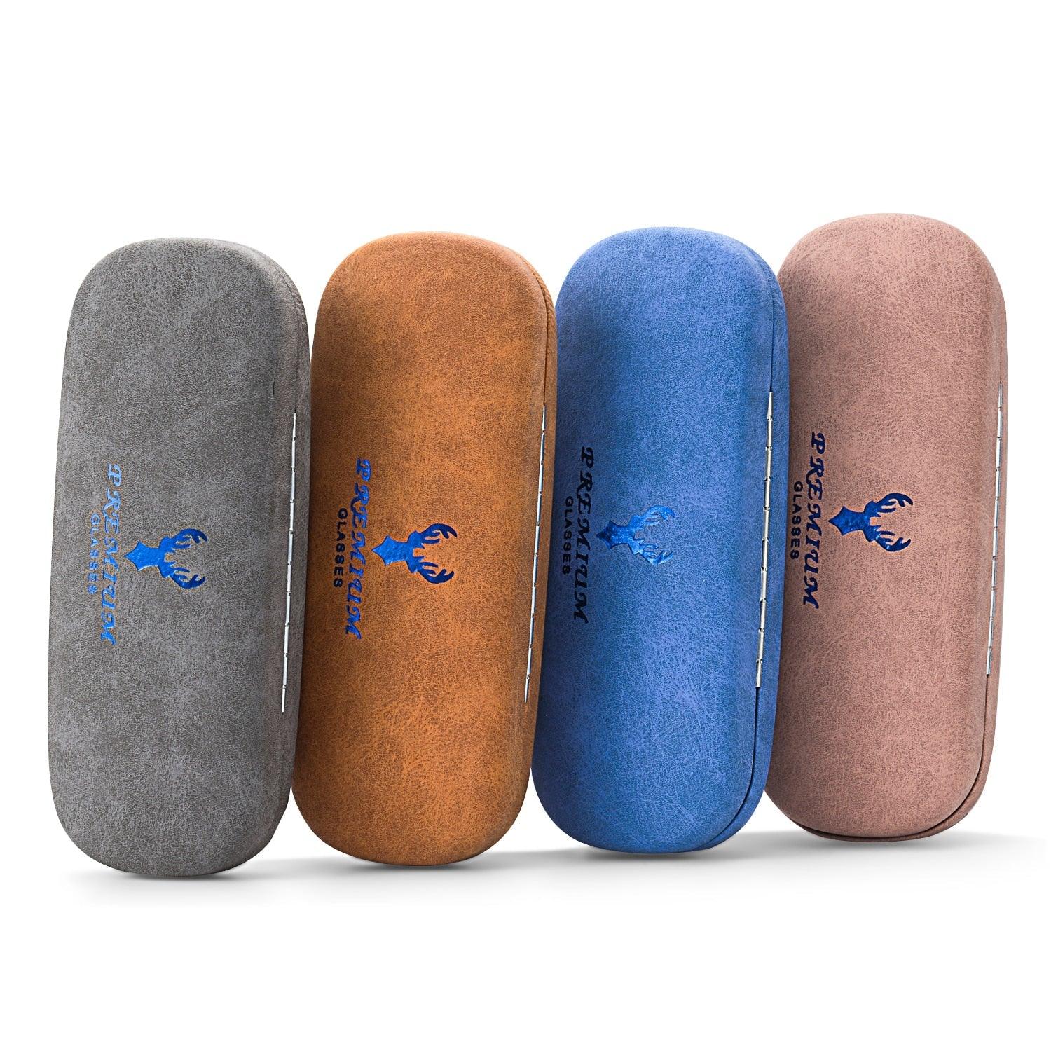 Hard Shell Eyeglasses Case Vintage Waterproof Reading Glasses Box Velvet Glasses Protective Case Unisex Hard Shell Eyeglasses Case Portable Black Glasses Protective Case Christmas Birthday Present