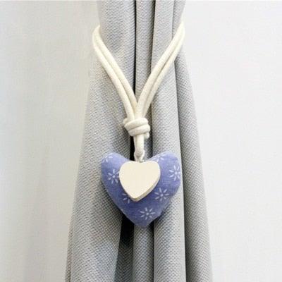 Heart Magnetic Curtain Tiebacks Room Curtains Buckle Holder Decor Clip For Home Decoration Accessories Magnet Tieback Clips Lovely Heart Shape Curtain Tiebacks Natural Cotton Linen Rope Window Curtain Buckle Kids Room Drapes Holder Decor