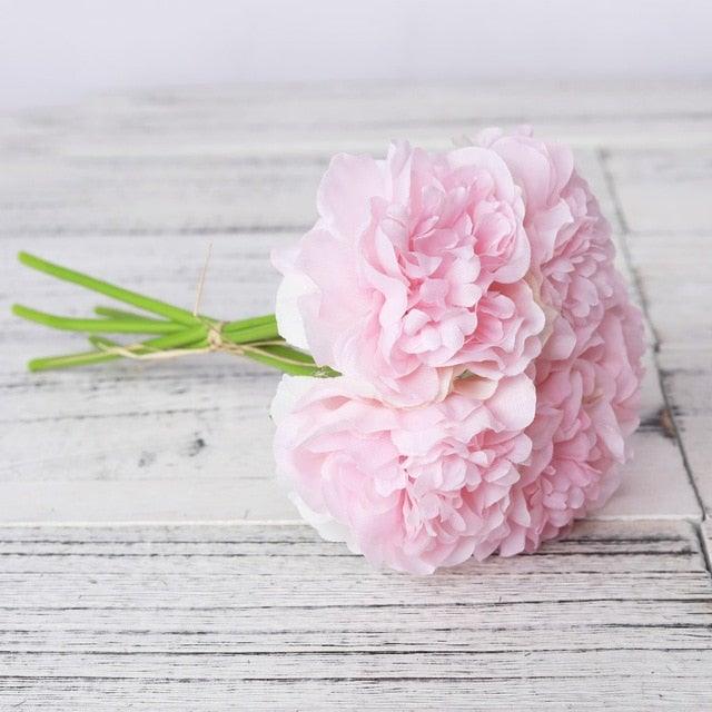 High Quality Peony Artificial Silk Flowers Bunches For Bridal Bouquet Wedding Living Room Table Home Garden Decoration Artificial Peony Silk Flowers Bouquet for Wedding Home Garden Decoration