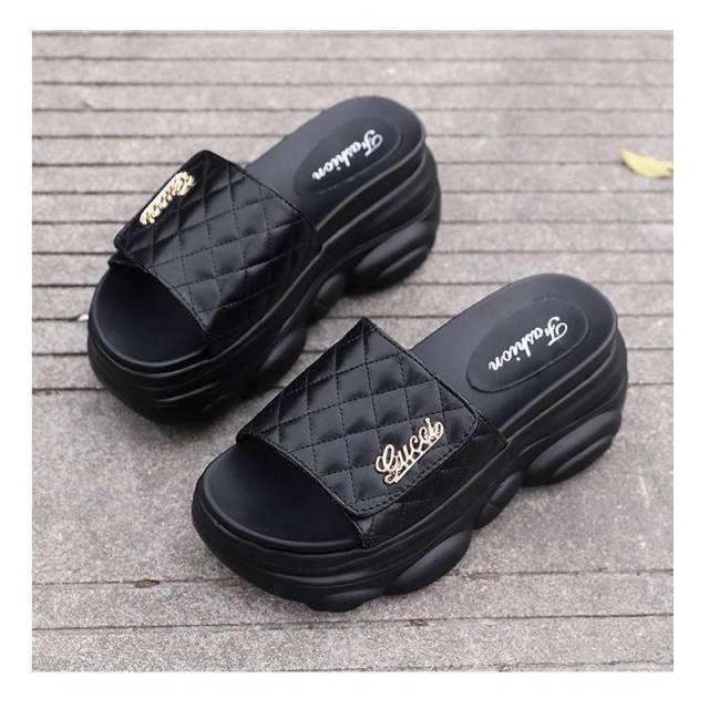 High Slippers Women Open Toe Sandals Summer Soft Slipper Indoor Outdoor Beach Shoes Comfort Platform Sandals Open Toe Leather Slippers Lightweight Flip Flops Shoes For Summer