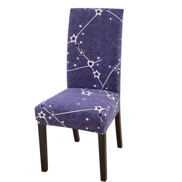 Housmife Printed Stretch Chair Cover Big Elastic Seat Chair Covers Slipcovers Restaurant Banquet Home Dining Party Decoration Stretch Spandex Removable Washable Anti-dust Seat Slipcover  Protector for Hotel Office Ceremony Banquet