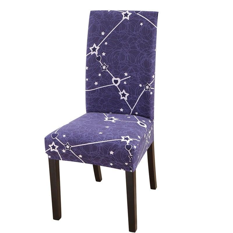 Housmife Printed Stretch Chair Cover Big Elastic Seat Chair Covers Slipcovers Restaurant Banquet Home Dining Party Decoration Stretch Spandex Removable Washable Anti-dust Seat Slipcover  Protector for Hotel Office Ceremony Banquet