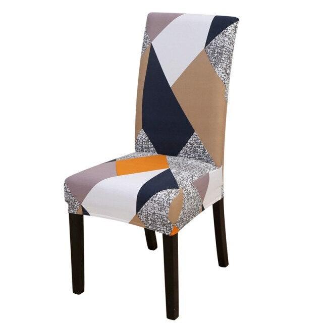 Housmife Printed Stretch Chair Cover Big Elastic Seat Chair Covers Slipcovers Restaurant Banquet Home Dining Party Decoration Stretch Spandex Removable Washable Anti-dust Seat Slipcover  Protector for Hotel Office Ceremony Banquet