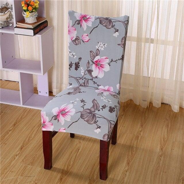 Housmife Printed Stretch Chair Cover Big Elastic Seat Chair Covers Slipcovers Restaurant Banquet Home Dining Party Decoration Stretch Spandex Removable Washable Anti-dust Seat Slipcover  Protector for Hotel Office Ceremony Banquet