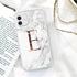 Initial Letter A Z Fashion Phone Case For iPhone 13 Pro Max 11 Pro Max 12 Pro Max 12 Mini 13Mini Luxury Letter Texture Screen Camera Protection Shockproof Soft Bumper Soft Cover