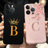 Initial Letter A Z Phone Case Lightweight Shockproof Anti-Scratch Protective Phone Case For iPhone 13 Pro Cover Cute Initial Letters Couple Phone Cases For iPhone13 13 Pro Mini Max Simple Letter Pattern Light-Wight Protective Bumper Cover for iPhone