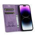 Iphone Wallet Skin Friendly Magnetic Flip With Card Slot Leather Case For iPhone 14 Pro Max 13 12 11 Modern Purple Genuine Leather Detachable Magnetic Flip Cover with Card Holders