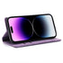 Iphone Wallet Skin Friendly Magnetic Flip With Card Slot Leather Case For iPhone 14 Pro Max 13 12 11 Modern Purple Genuine Leather Detachable Magnetic Flip Cover with Card Holders