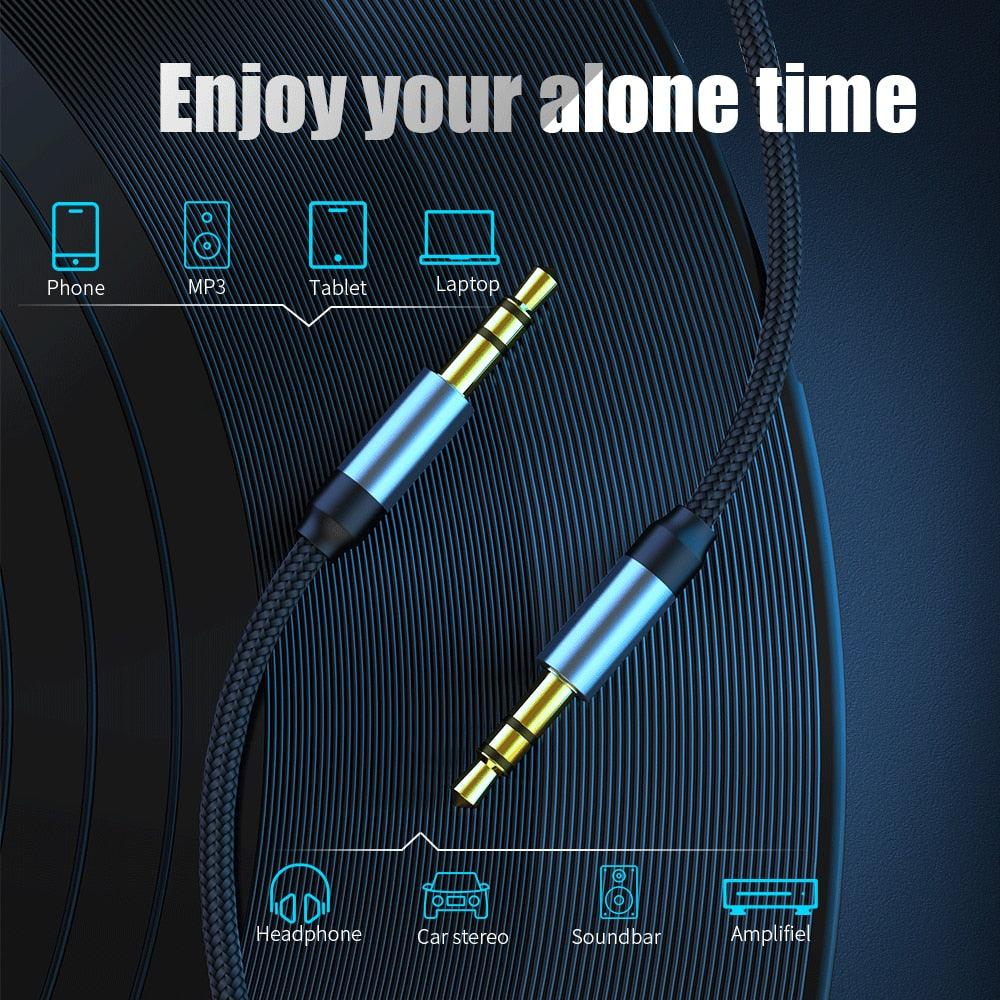 Jack Audio Cable Jack Male To Male Audio Aux Cable For Car Headphone Hi-Fi Stereo Jack Shielded AUX Cord Compatible With Phones Tablets Speaker Wire Line Aux Cord Speaker 3.5mm