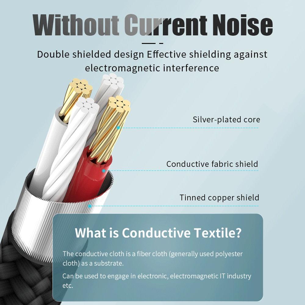 Jack Audio Cable Jack Male To Male Audio Aux Cable For Car Headphone Hi-Fi Stereo Jack Shielded AUX Cord Compatible With Phones Tablets Speaker Wire Line Aux Cord Speaker 3.5mm