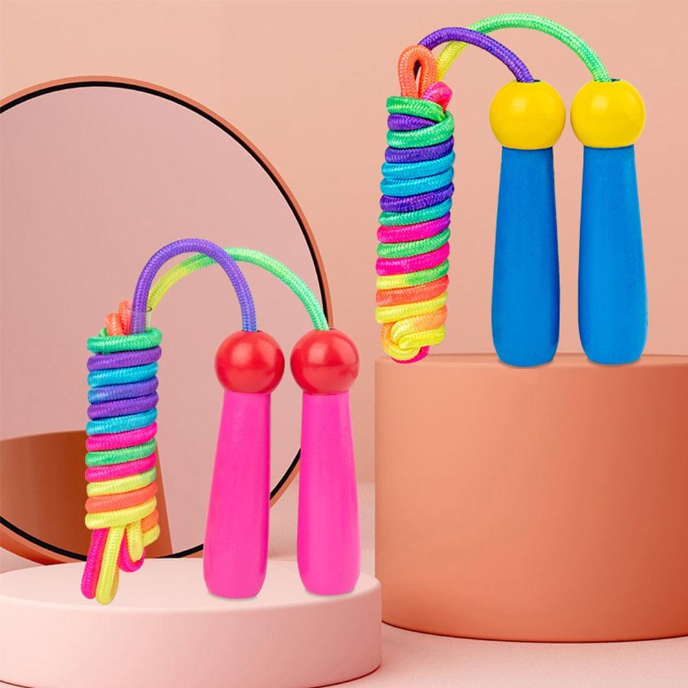 Jumping Wooden Handle Ergonomic School Adjustable Length Portable Training Skipping Rope Indoor Outdoor Wooden Handle Jumping Ropes Adjustable Skipping Rope For Boys And Girls Fitness Exercise Outdoor Activity 2.4m
