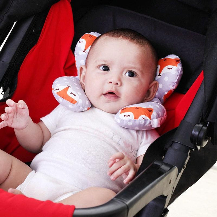 Kids Children Baby Pillow Soft Neck Support Infant Car Cushion U-Shape Cotton Infant Nursing Pillow Toddler Sleep Positioner  Air Mesh Organic Cotton Protection for Flat Head Baby Pillow for Newborn Breathable Adjustable Infants and Baby Neck Head Support