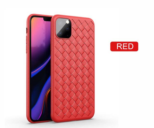 Leather Breathable Mesh Phone Case Suitable For iPhone 14 13 11 Pro Max 12 Mini Xs 6S 7 8 Plus X XR Silicone Soft Thin Protective Exquisite Textures Case For Iphone Comfortable Grip Elegant Case For Smartphone