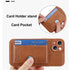 Leather Card Bracket Case for iPhone 14 Plus 13 12 11 Pro Max Bumper Bank Pocket Holder Shockproof Protective Camera Cover Leather Case for iPhone with Slim Wallet Card Holder - STEVVEX Gadgets - 1006, Beautiful Phone Case, Black Phone Case, Elegant Phone Case, Fashion Phone Case, Leather Phone Case, Man Phone Case, Modern Phone Case, Phone Case, Phone Case For Iphone, Popular Phone Case, Strong Phone Case, Stylish Phone Case, Wallet Phone Case, Women Phone Case - Stevvex.com