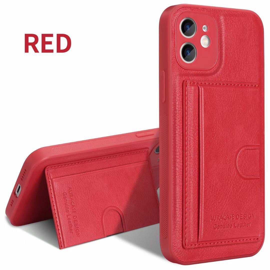 Leather Card Bracket Case for iPhone 14 Plus 13 12 11 Pro Max Bumper Bank Pocket Holder Shockproof Protective Camera Cover Leather Case for iPhone with Slim Wallet Card Holder - STEVVEX Gadgets - 1006, Beautiful Phone Case, Black Phone Case, Elegant Phone Case, Fashion Phone Case, Leather Phone Case, Man Phone Case, Modern Phone Case, Phone Case, Phone Case For Iphone, Popular Phone Case, Strong Phone Case, Stylish Phone Case, Wallet Phone Case, Women Phone Case - Stevvex.com