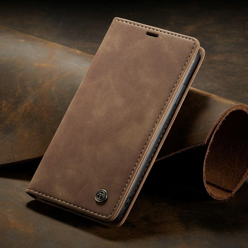 Leather Case For iPhone 14 13 11 12 Mini Pro XS XR Max Luxury Magnetic Flip Phone Case For iPhone Business Classic Wallet Cover Leather Magnetic Flip Back Stand Case/Cover