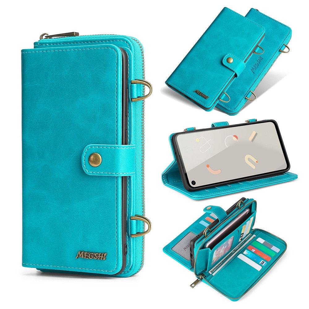 Leather Cell Phone Case For XiaoMi 10 10Pro 11Lite 11T 12 12Pro 5G Poco X3 X4 Pro NFC RedMi Note 8 9 10 11 Strong Magnetic Flip Cover with Card Holders and Perfect Protection