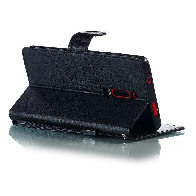 Leather Flip Case Built in Card Holder Magnetic Closure Protective Cover For Xiaomi Mi 9T Leather Case on For Xiaomi Mi 9T mi9t pro Redmi K 20 K20 Pro Case Cover Classic Flip Wallet Phone Cases